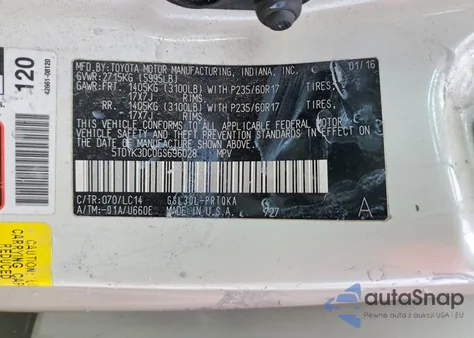 2016 Toyota Sienna Xle from USA, damaged, VIN 5TDYK3DC0GS696028